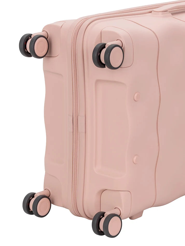 ELLE Medium 4 Wheel Trolley Case | Dusty Pink
