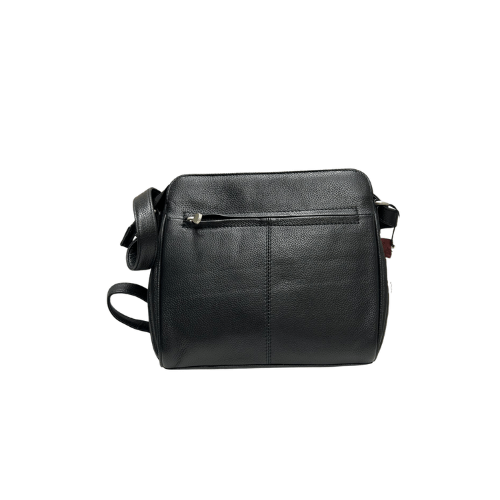 Lefel Genuine Leather Classic Flapover Bag | Black