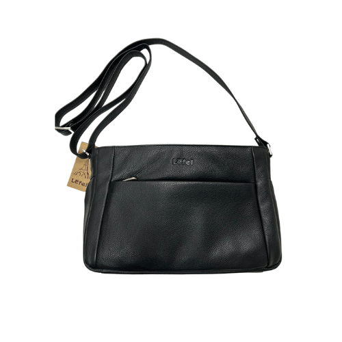 Lefel Genuine Leather Medium Size Handbag | Black