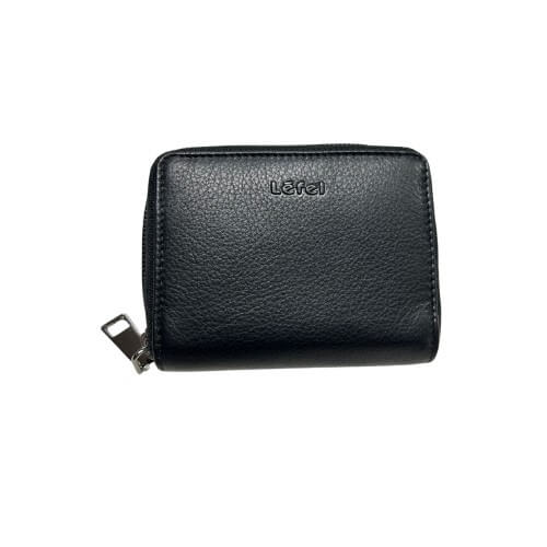 Lefel Small Genuine Leather Card Holder | Black