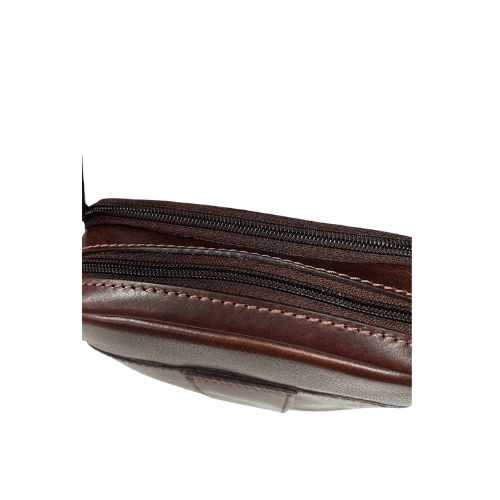 Lefel Genuine Leather Sling Bag | Reddish Brown