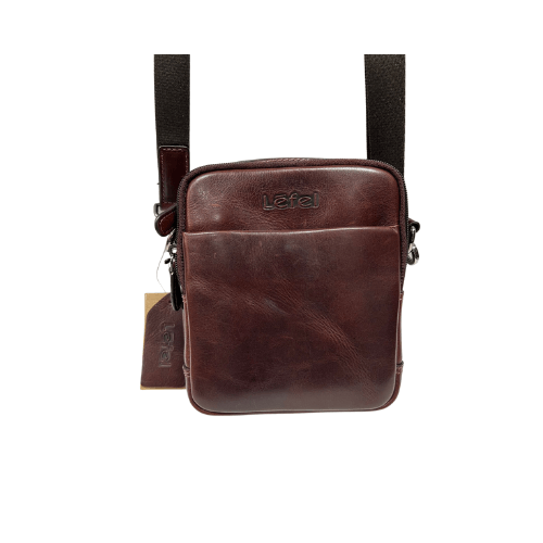 Lefel Genuine Leather Sling Bag | Reddish Brown