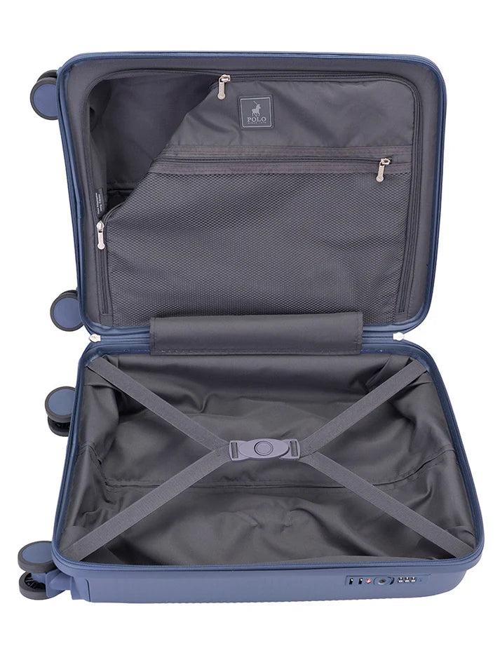 Polo Stellar 4 Wheel Carry On Trolley Case | Blue