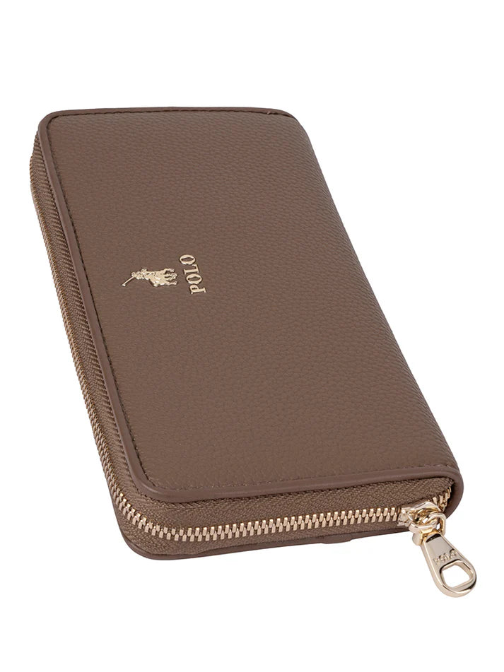 Polo Lyon Zip Around Purse | Taupe
