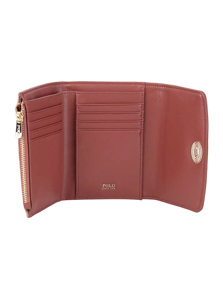 Polo Medina Medium Trifold Purse | Chestnut