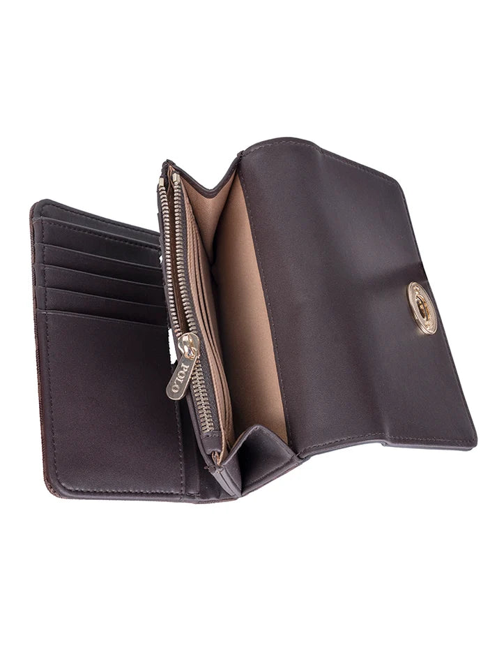 Polo Medina Medium Trifold Purse | Espresso