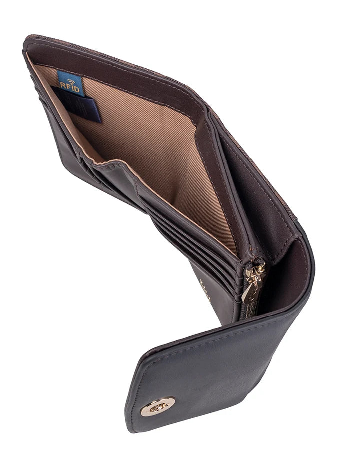 Polo Medina Medium Trifold Purse | Espresso