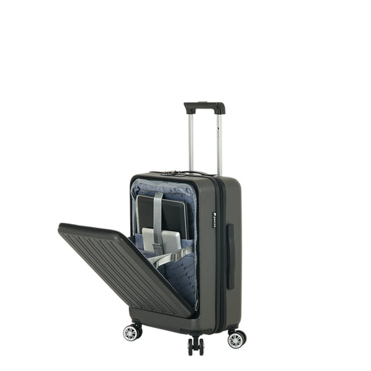 Paklite - Network Mini Office | 55CM Business Trolley Spinner | Charcoal