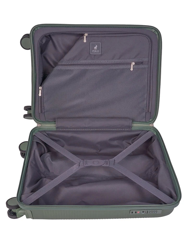 Polo Stellar 4 Wheel Carry On Trolley Case | Green