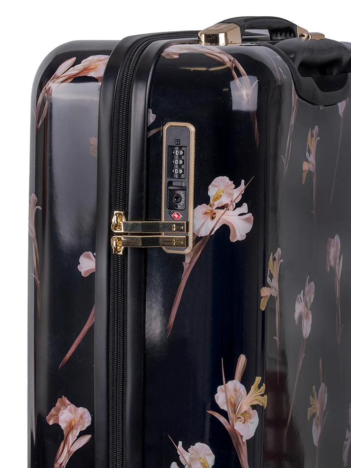 Ted Baker Wild Iris 4-Wheel Carry On Trolley Case | Black