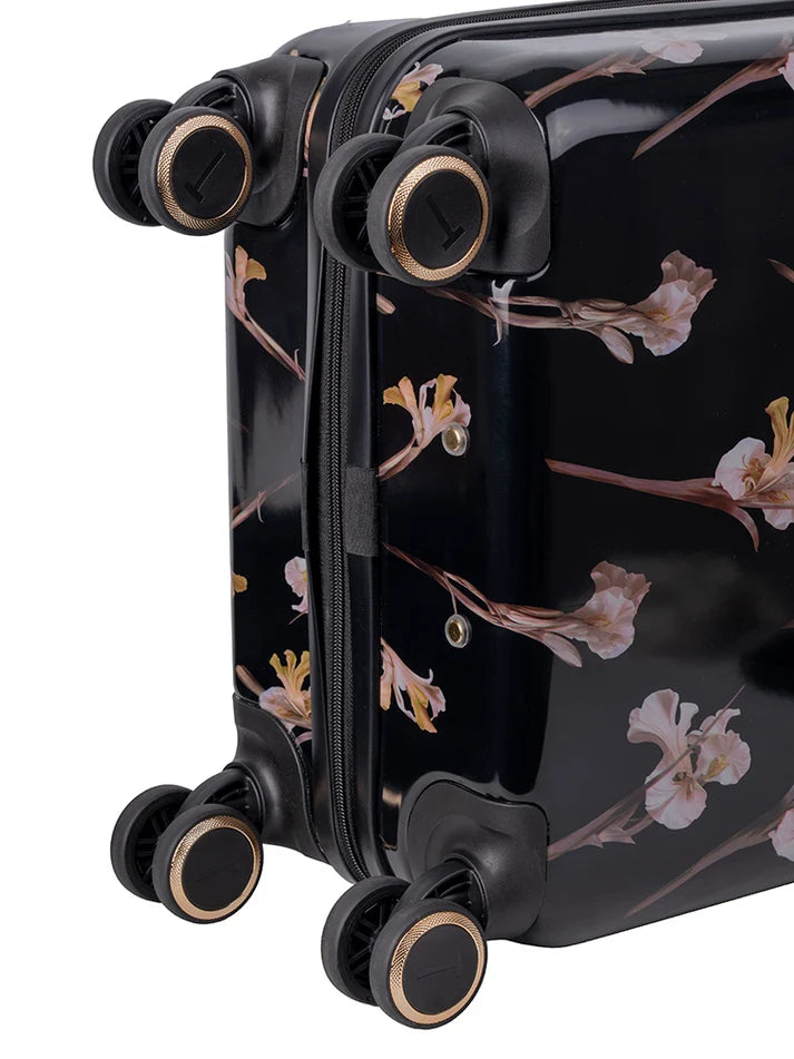 Ted Baker Wild Iris 4-Wheel Carry On Trolley Case | Black