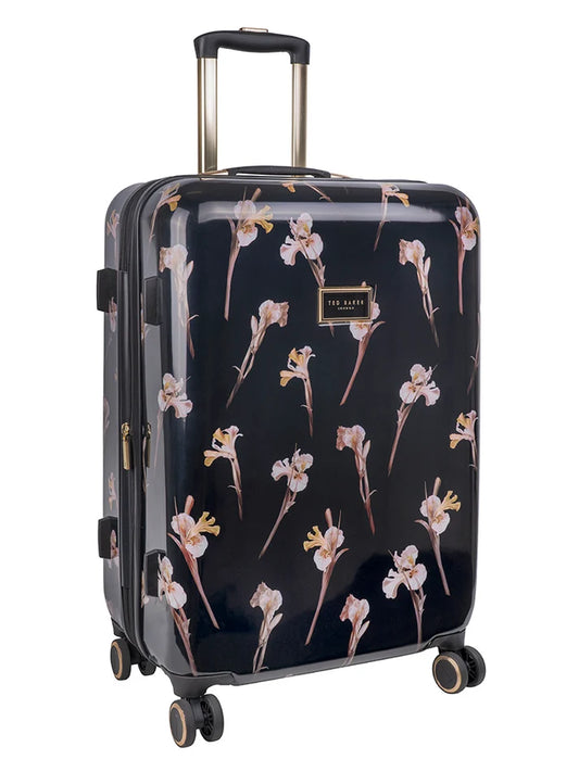 Ted Baker Wild Iris Medium 4-Wheel Trolley Case | Black