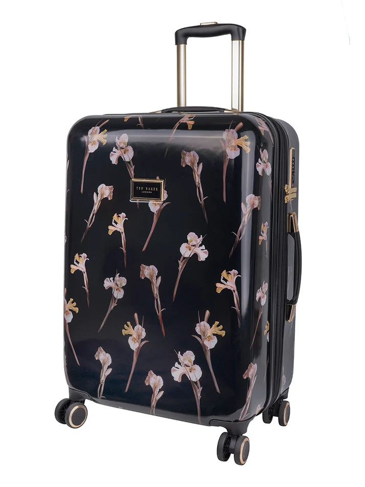 Ted Baker Wild Iris Medium 4-Wheel Trolley Case | Black