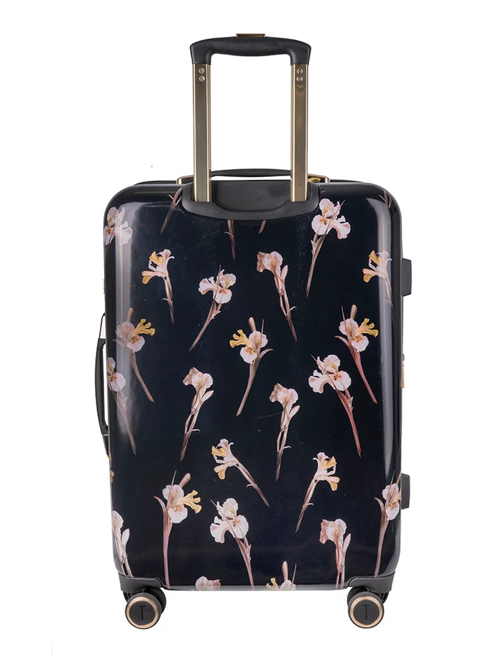 Ted Baker Wild Iris Medium 4-Wheel Trolley Case | Black