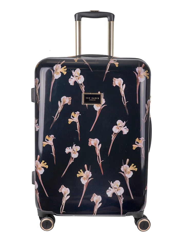 Ted Baker Wild Iris Medium 4-Wheel Trolley Case | Black