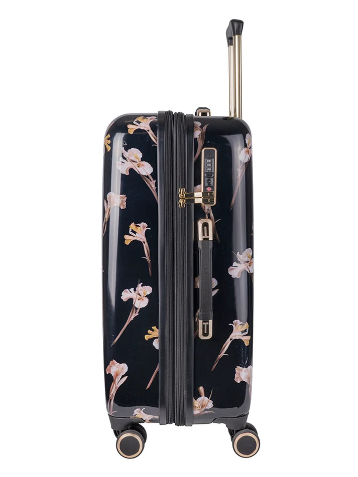 Ted Baker Wild Iris Medium 4-Wheel Trolley Case | Black