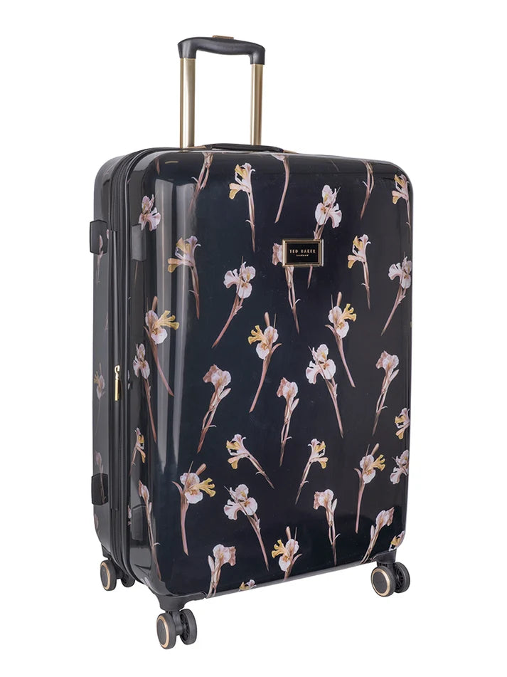 Ted Baker Wild Iris Large 4-Wheel Trolley Case | Black