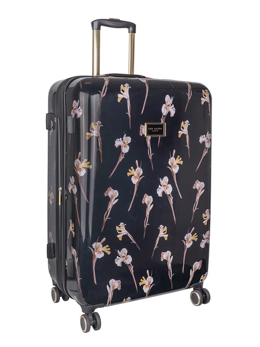 Ted Baker Wild Iris Large 4-Wheel Trolley Case | Black