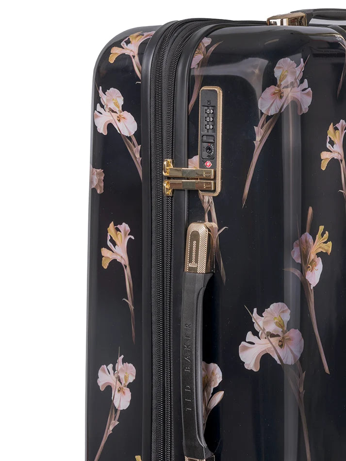 Ted Baker Wild Iris Large 4-Wheel Trolley Case | Black