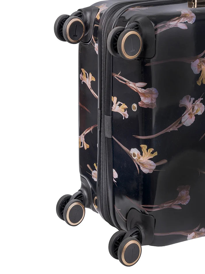 Ted Baker Wild Iris Large 4-Wheel Trolley Case | Black