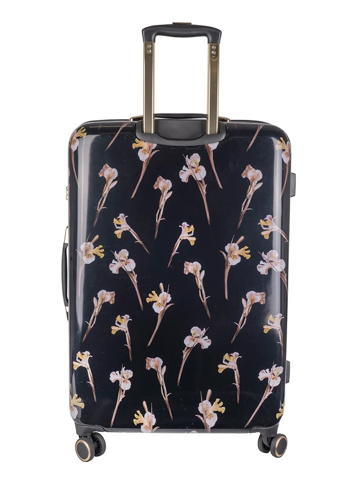 Ted Baker Wild Iris Large 4-Wheel Trolley Case | Black