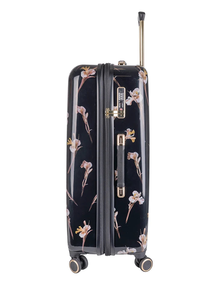 Ted Baker Wild Iris Large 4-Wheel Trolley Case | Black