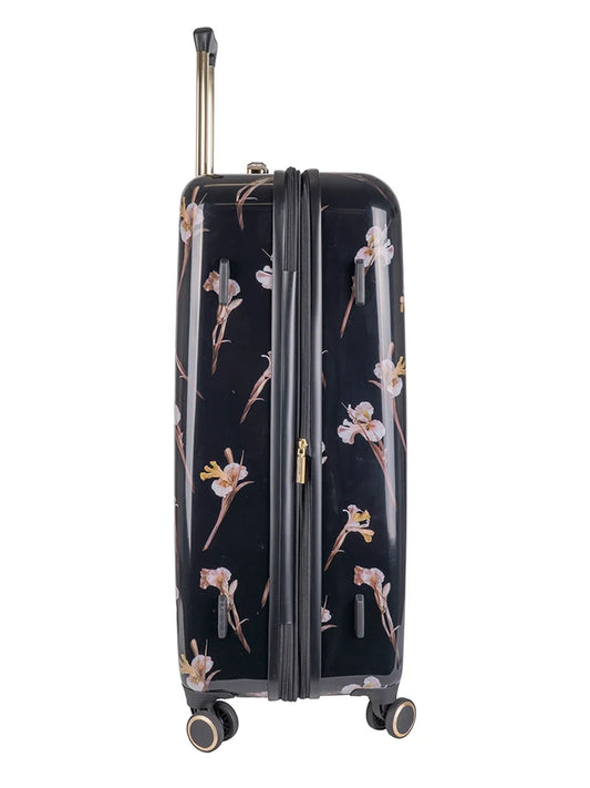 Ted Baker Wild Iris Large 4-Wheel Trolley Case | Black