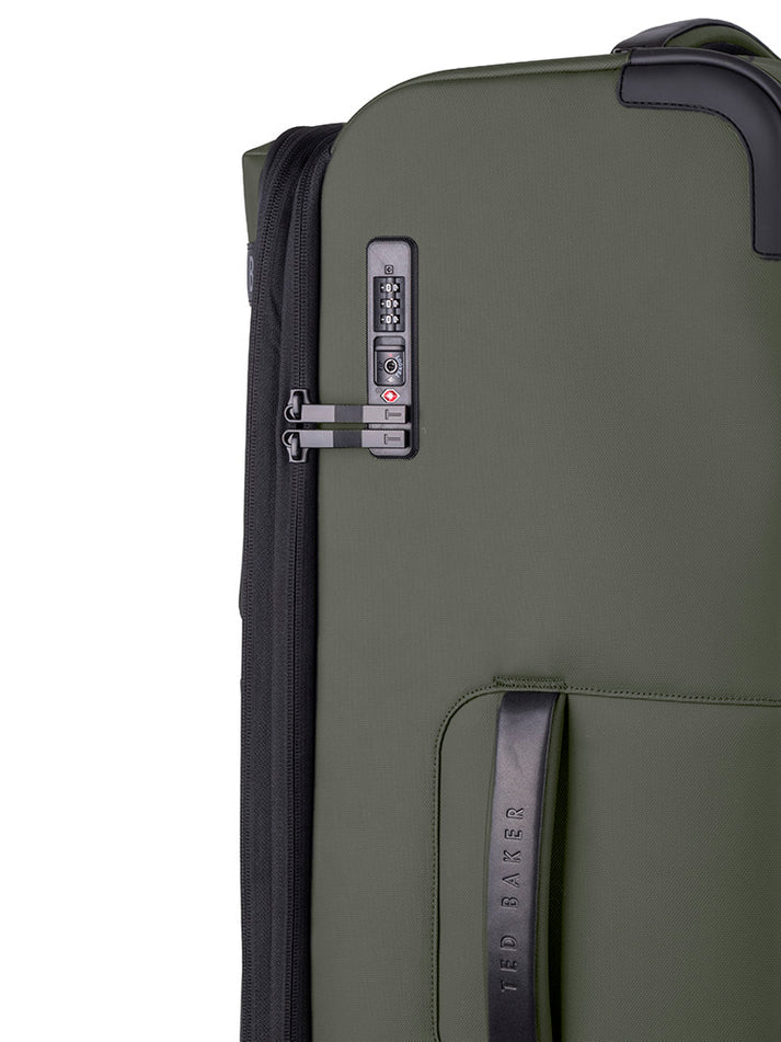 Ted Baker Quantum Large 4-Wheel Trolley Case | Green