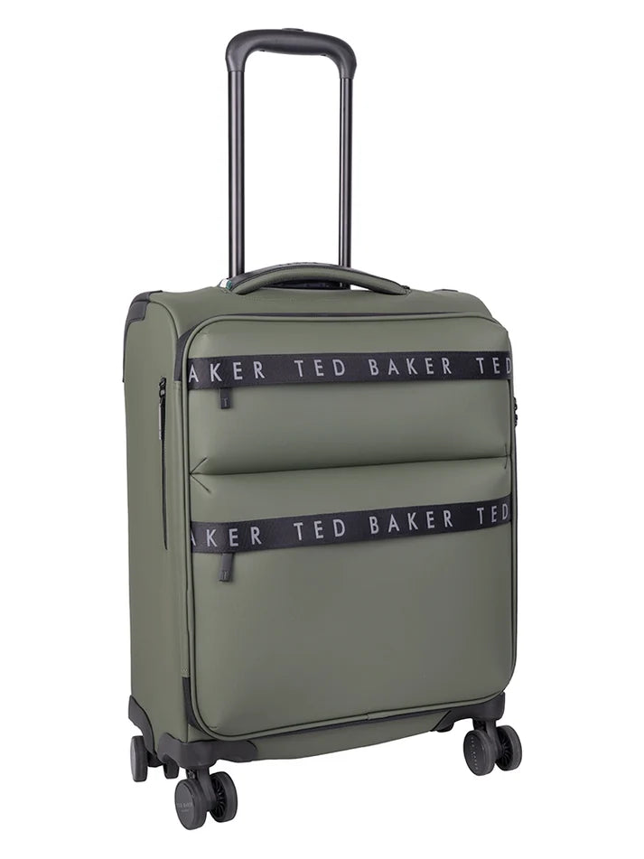 Ted Baker Quantum 4-Wheel Carry On Trolley Case | Green