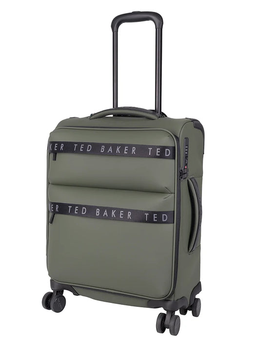 Ted Baker Quantum 4-Wheel Carry On Trolley Case | Green