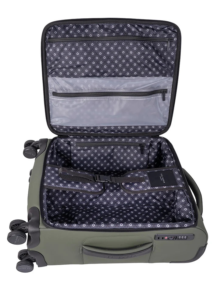 Ted Baker Quantum 4-Wheel Carry On Trolley Case | Green
