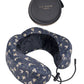 Ted Baker Memory Foam Travel Pillow with Storage Case | Black