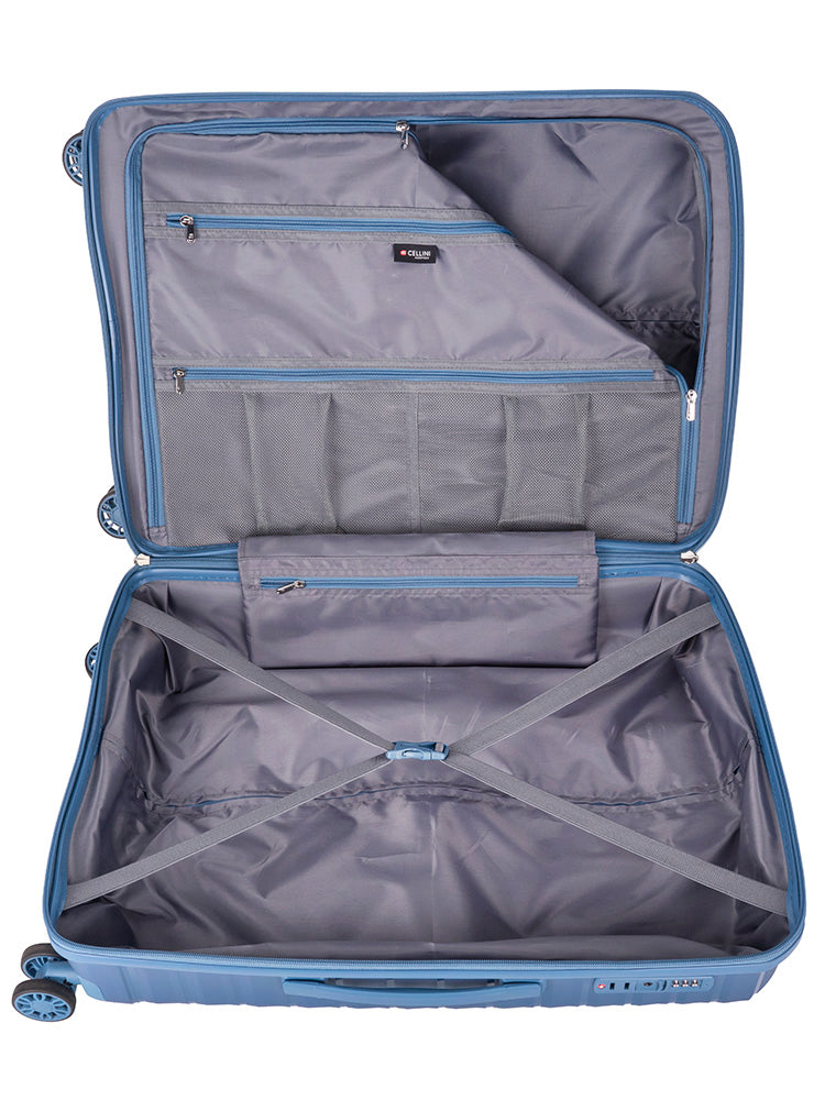 Cellini Aerotech Medium 4 Wheel Trolley Case | Blue