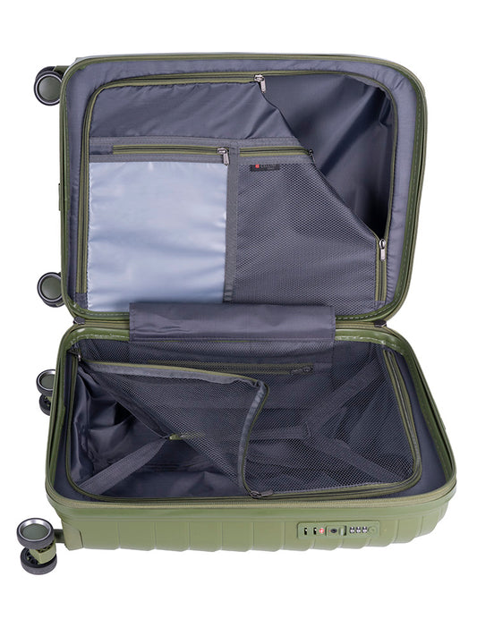 Cellini Grande 4-Wheel Carry-On Trolley Case | Green