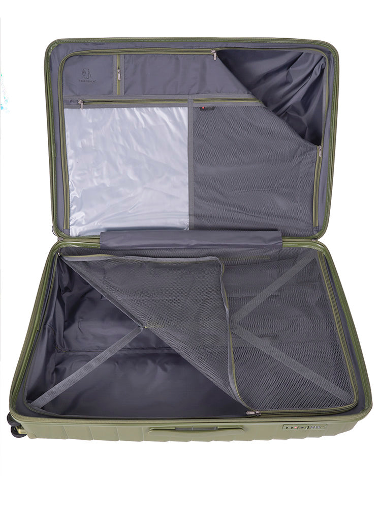 Cellini Grande Xtra Large 4 Wheel Trolley Case | Army Green