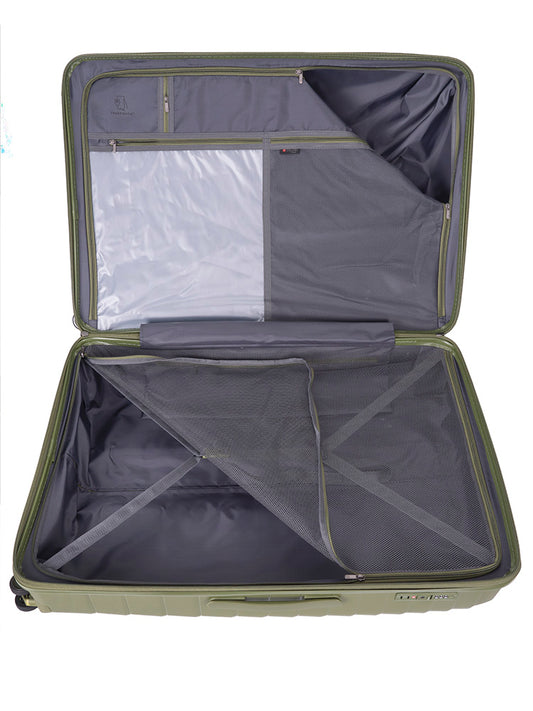 Cellini Grande Xtra Large 4 Wheel Trolley Case | Army Green