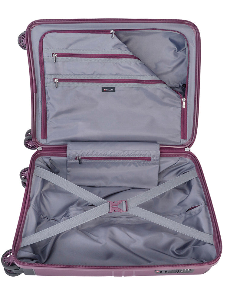 Cellini Guardlite 4 Wheel Carry On Trolley | Mauve