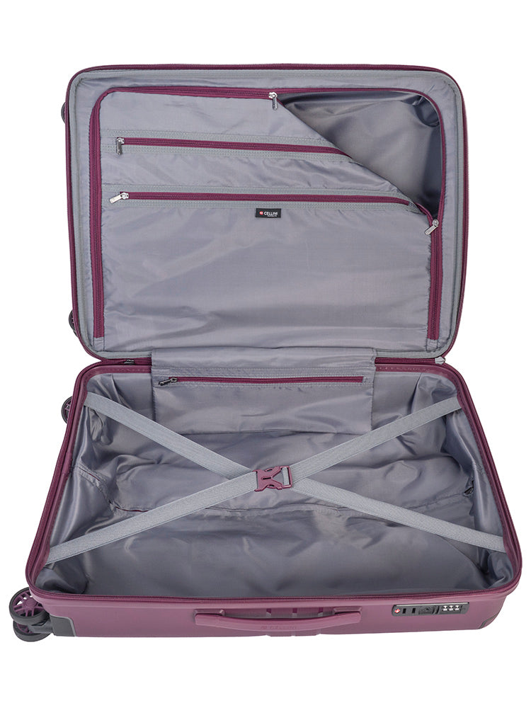 Cellini Guardlite Medium 4 Wheel Trolley Case | Mauve
