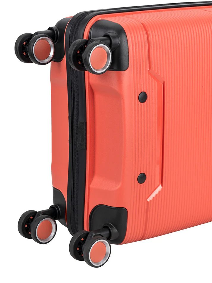 Cellini Ipak 4 Wheel Carry On Trolley Case | Coral