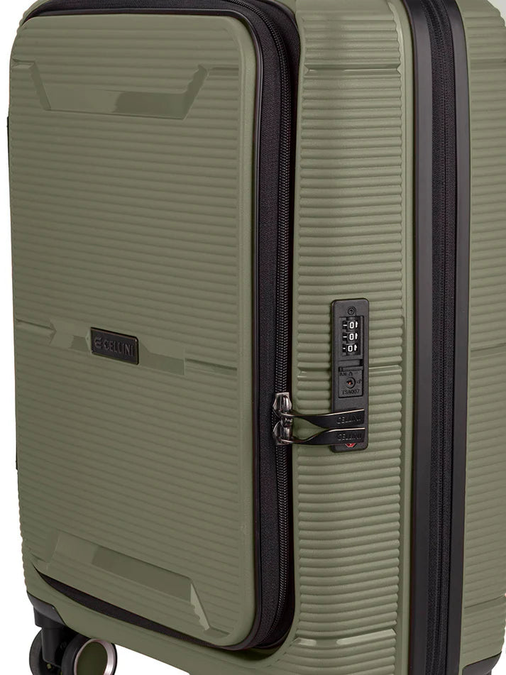 Cellini Ipak 4 Wheel Carry On Trolley Case | Green
