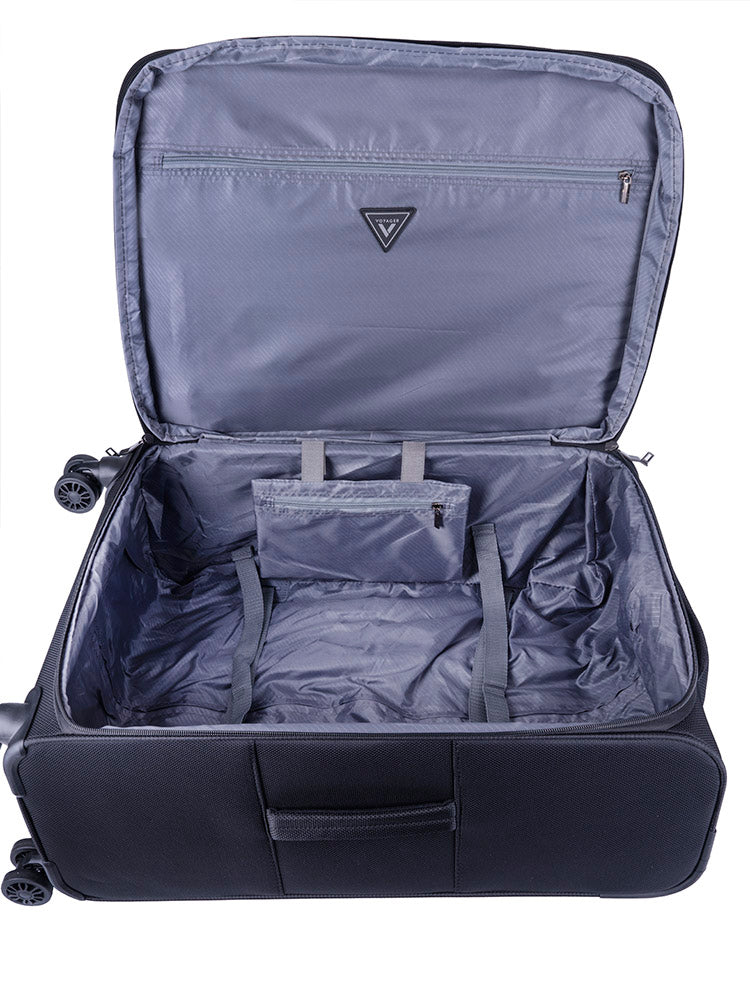 Voyager Istria Medium 4 Wheel Trolley Case | Black