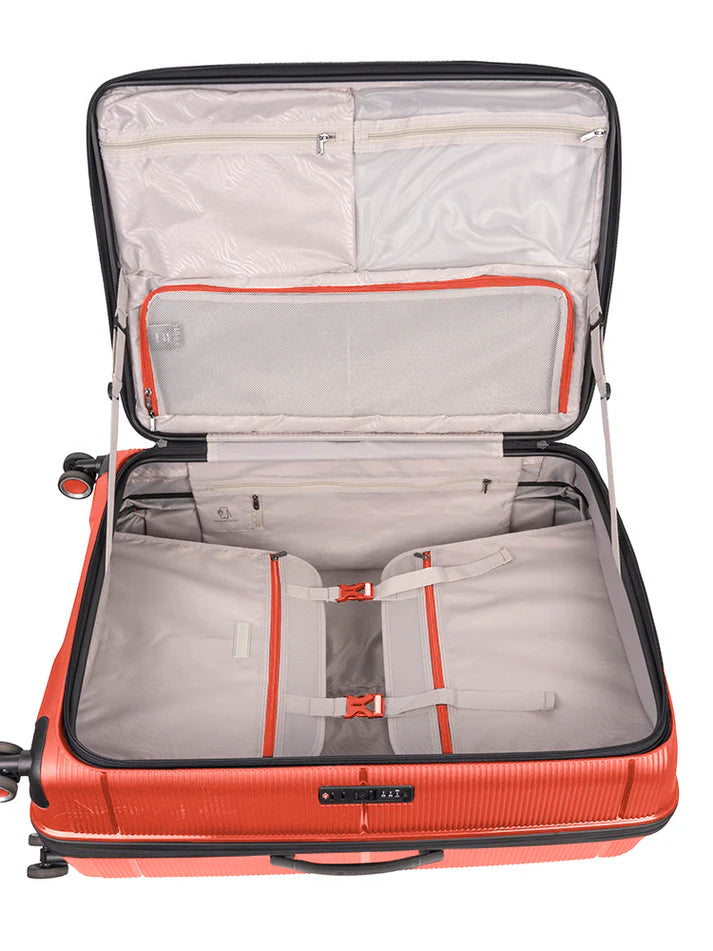 Cellini Ipak Large 4 Wheel Trolley Case | Coral