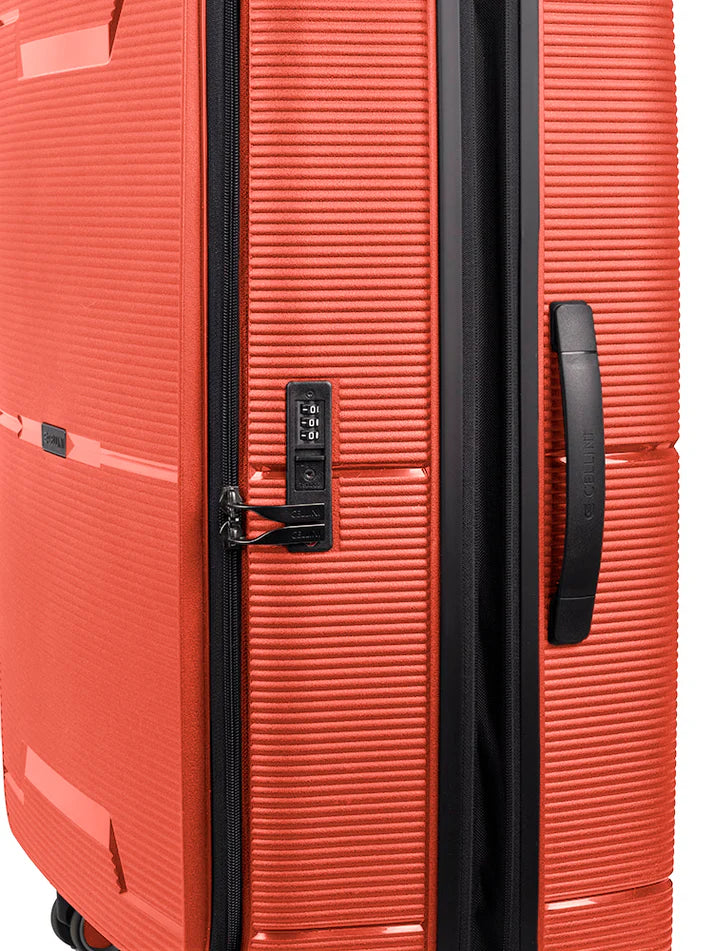 Cellini Ipak Large 4 Wheel Trolley Case | Coral