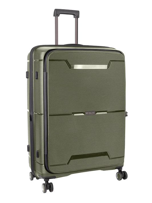 Cellini Ipak Large 4 Wheel Trolley Case | Green