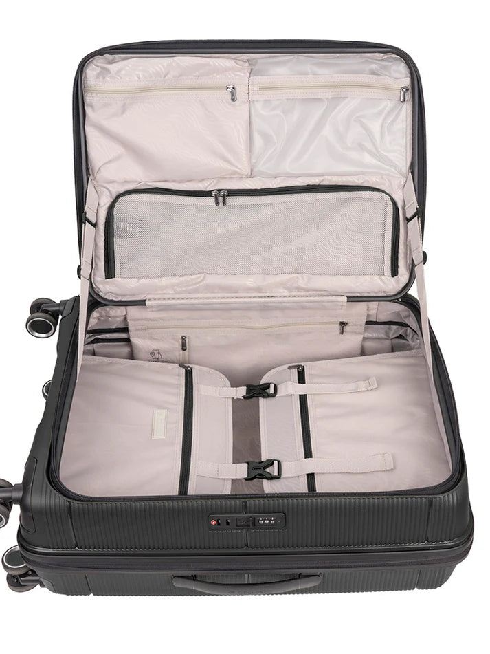 Cellini Ipak Medium 4 Wheel Trolley Case | Black