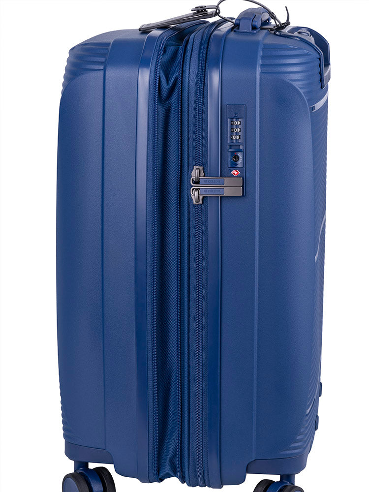 Cellini Qwest 4 Wheel Carry On Trolley | Blue