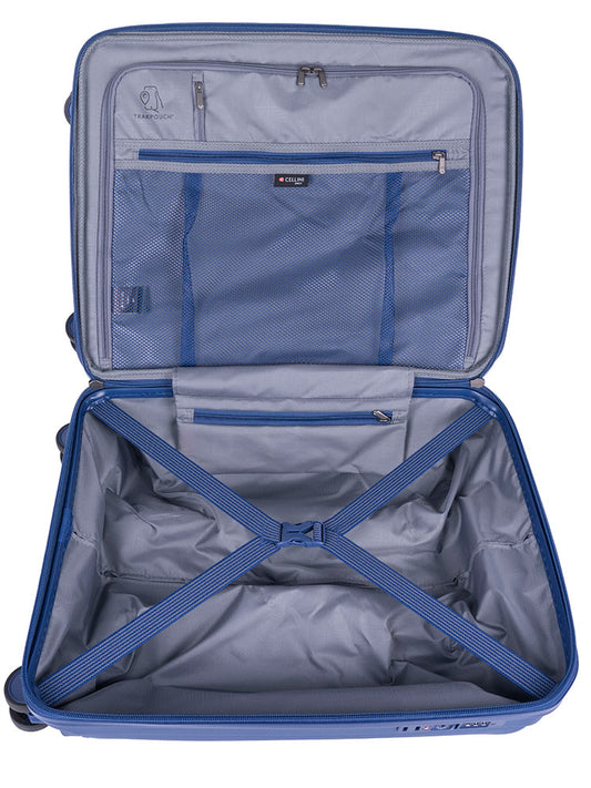 Cellini Qwest 4 Wheel Carry On Trolley | Blue