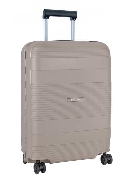 Cellini Safetech Zipperless Lock Wheel Carry On Trolley | Brown Rock