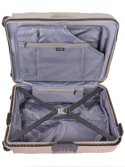 Cellini Safetech Zipperless Lock Wheel Carry On Trolley | Brown Rock