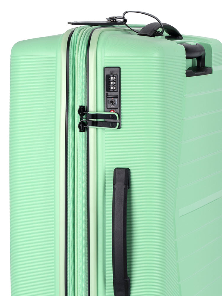 Cellini Starlite Medium 4 Wheel Trolley Case | Light Green